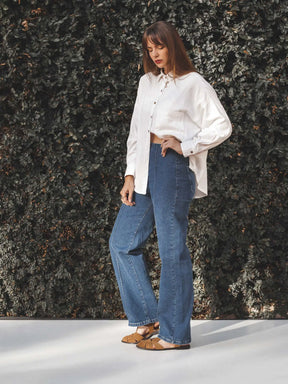 Calça Jeans Reta Mandacaru Azul Médio