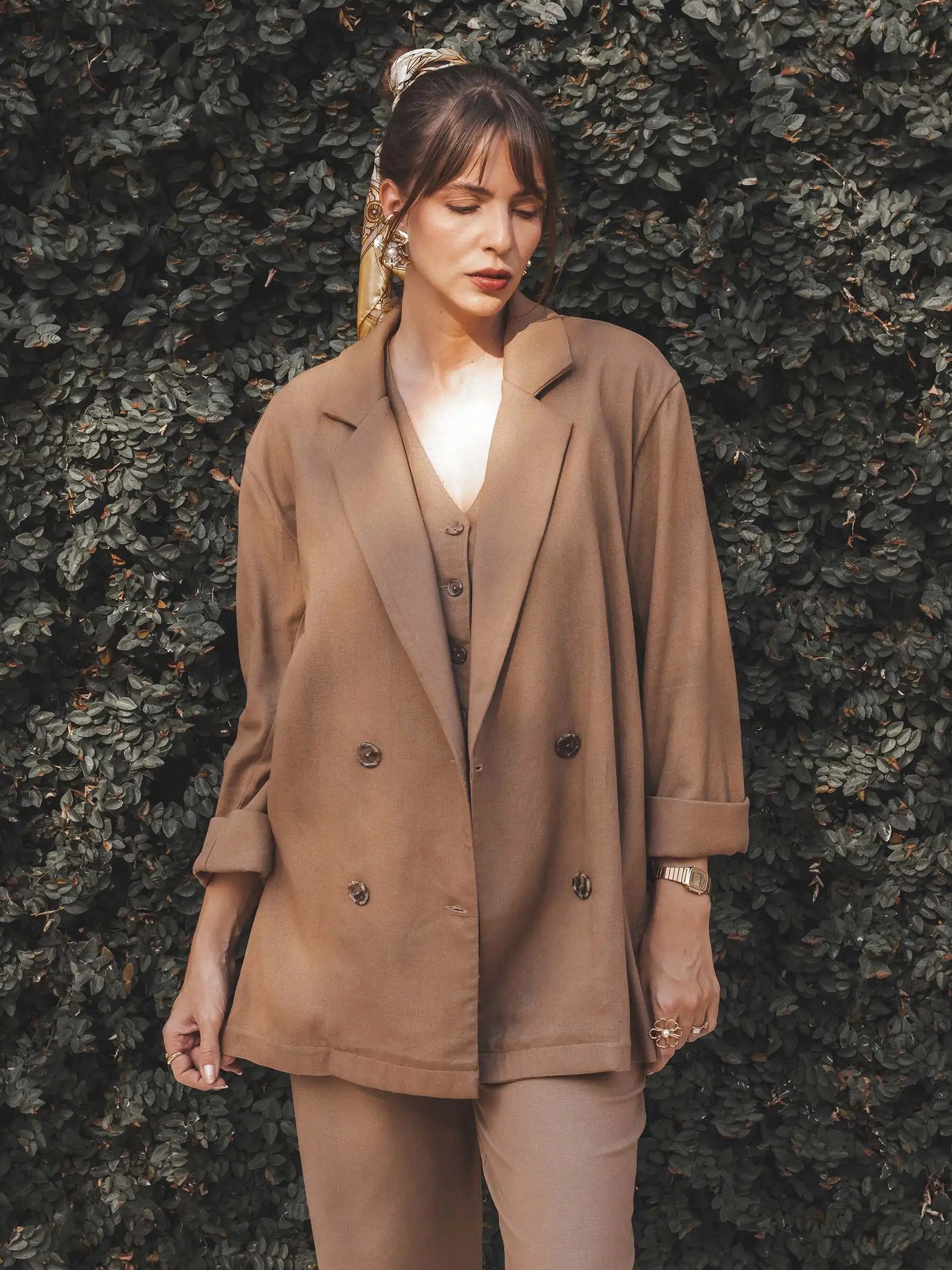 Blazer Sândalo Marrom Claro