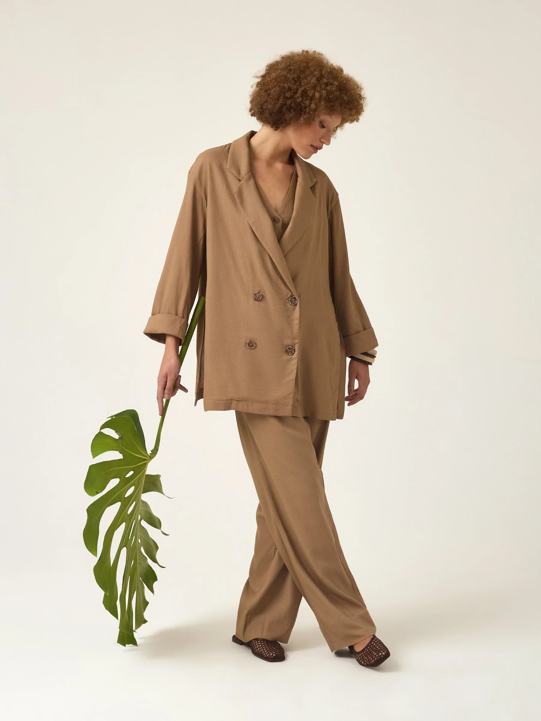 Blazer Sândalo Marrom Claro