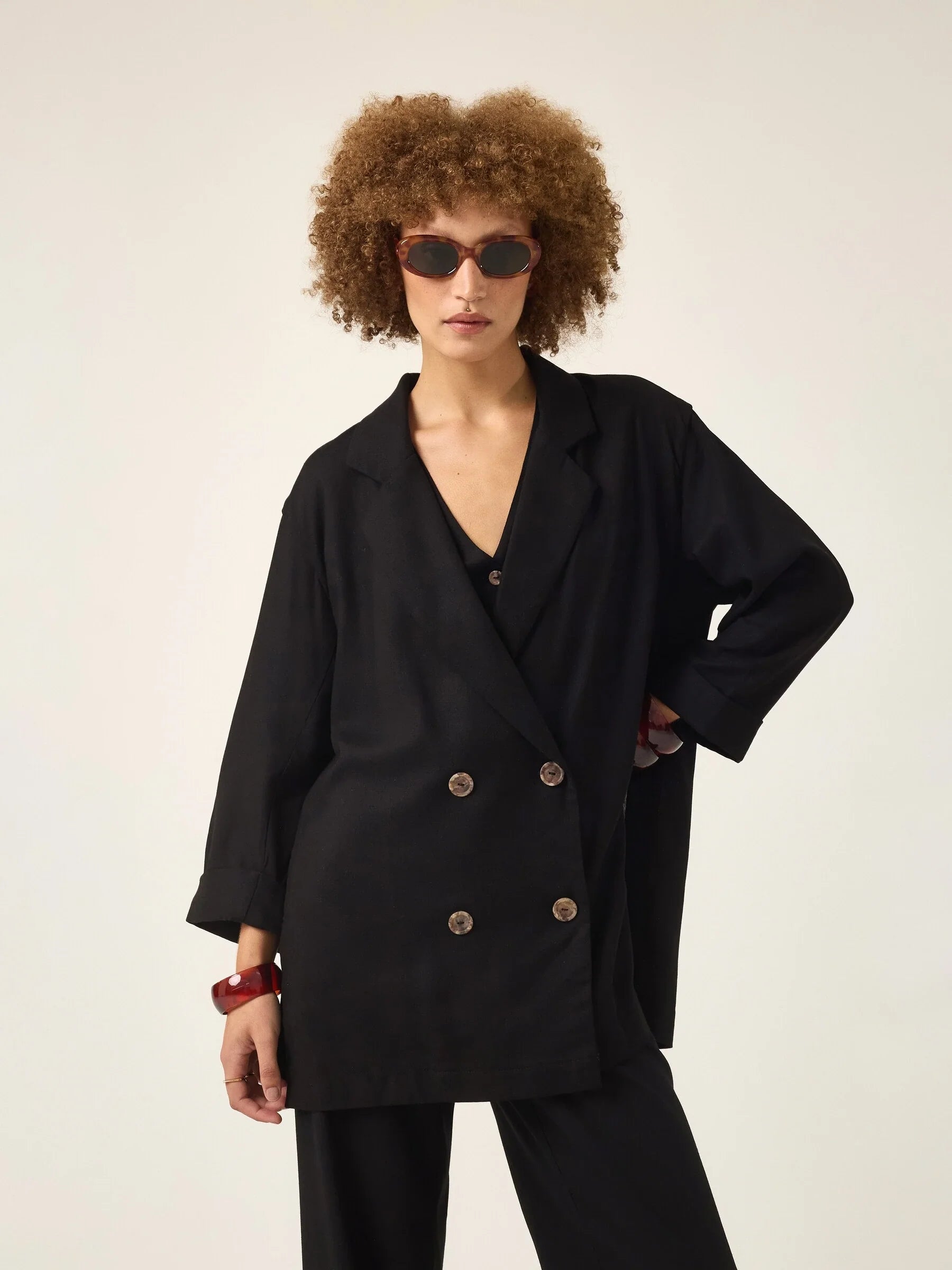 Blazer Sândalo Preto