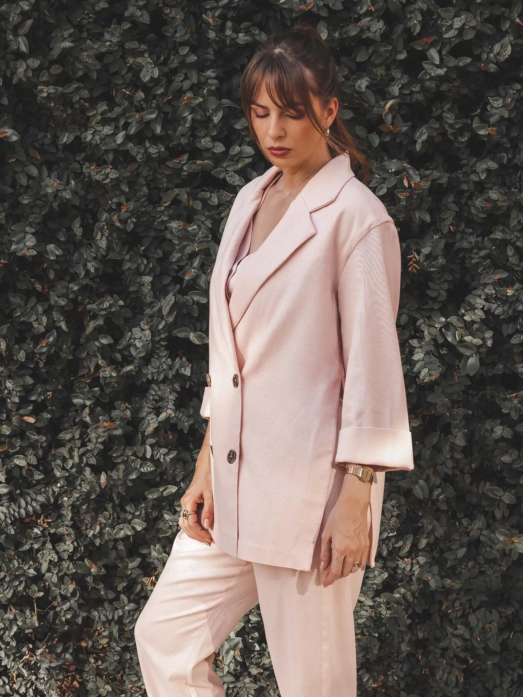 Blazer Sândalo Rosa Claro