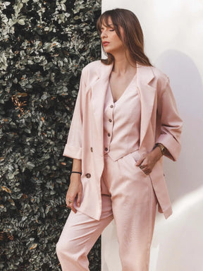 Blazer Sândalo Rosa Claro